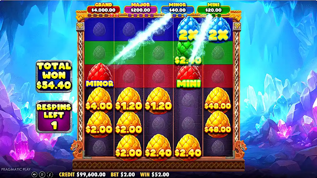 3 Magic Eggs slot machine repins feature screenshot