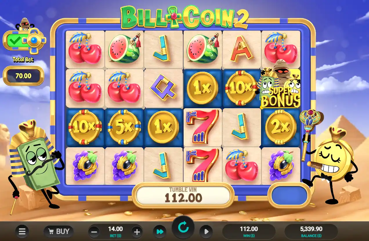 Bill Coin 2 Mummy Mischief slot machine free spins
