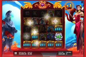 The Eye of Medusa slot machine screenshot of playing the free spins