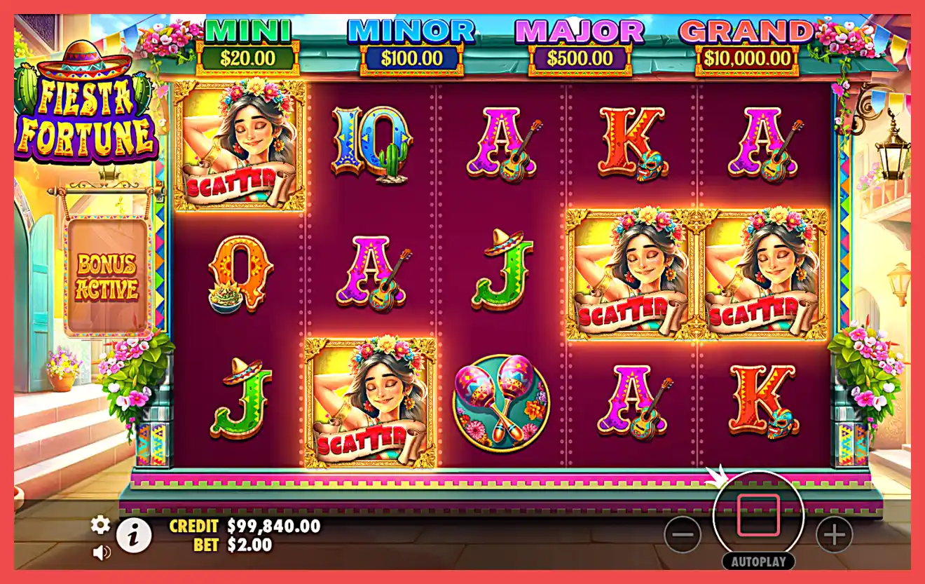 Winning the free spins in Fiesta Fortune slot machine