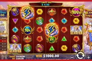 Screenshot of Gates of Olympus Super Scatter2 slot machine