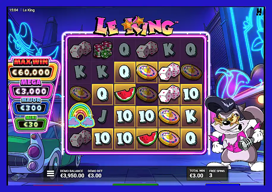 Screenshot of Le King slot machine