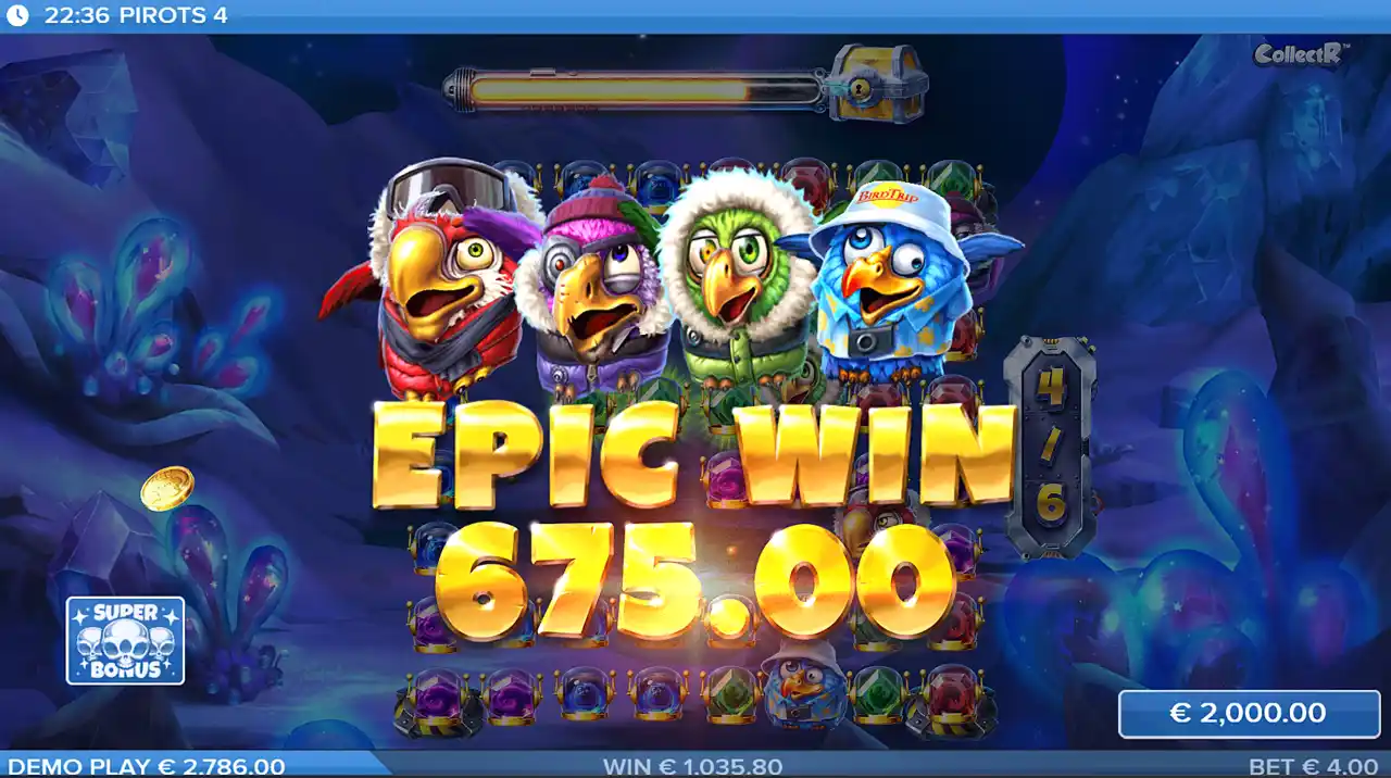 Bigger win on on Pirots 4 slot machine