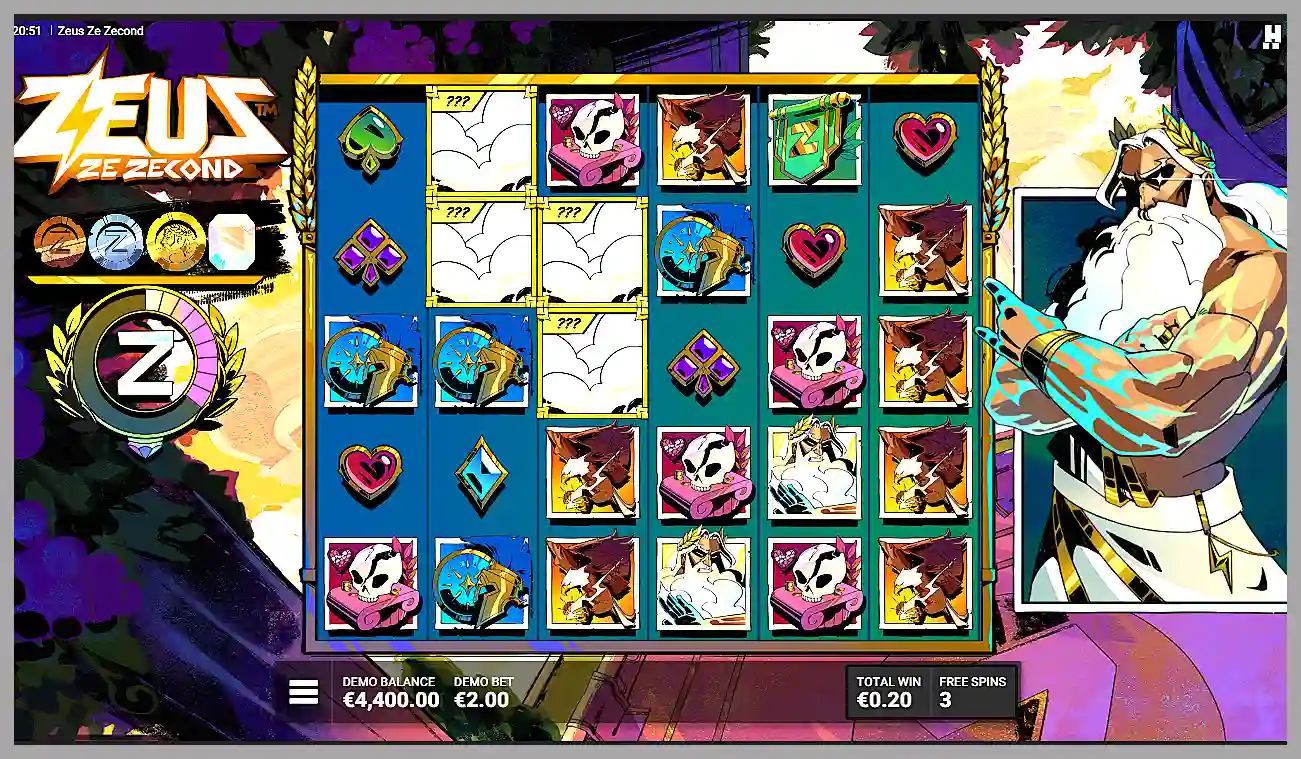 Playing Zeus Ze Zecond regular game screenshot