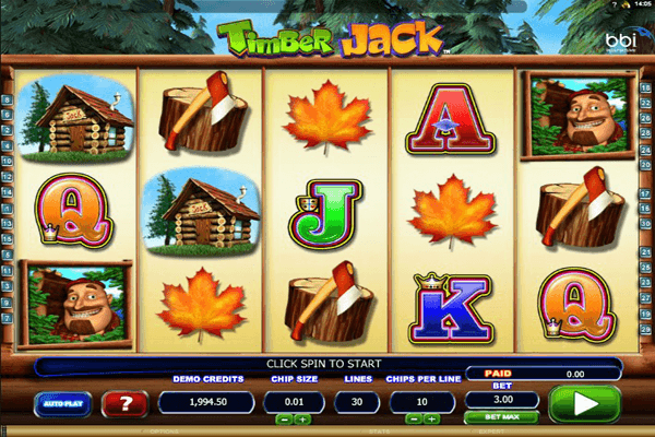 Play Timber Jack Free Slot Machine